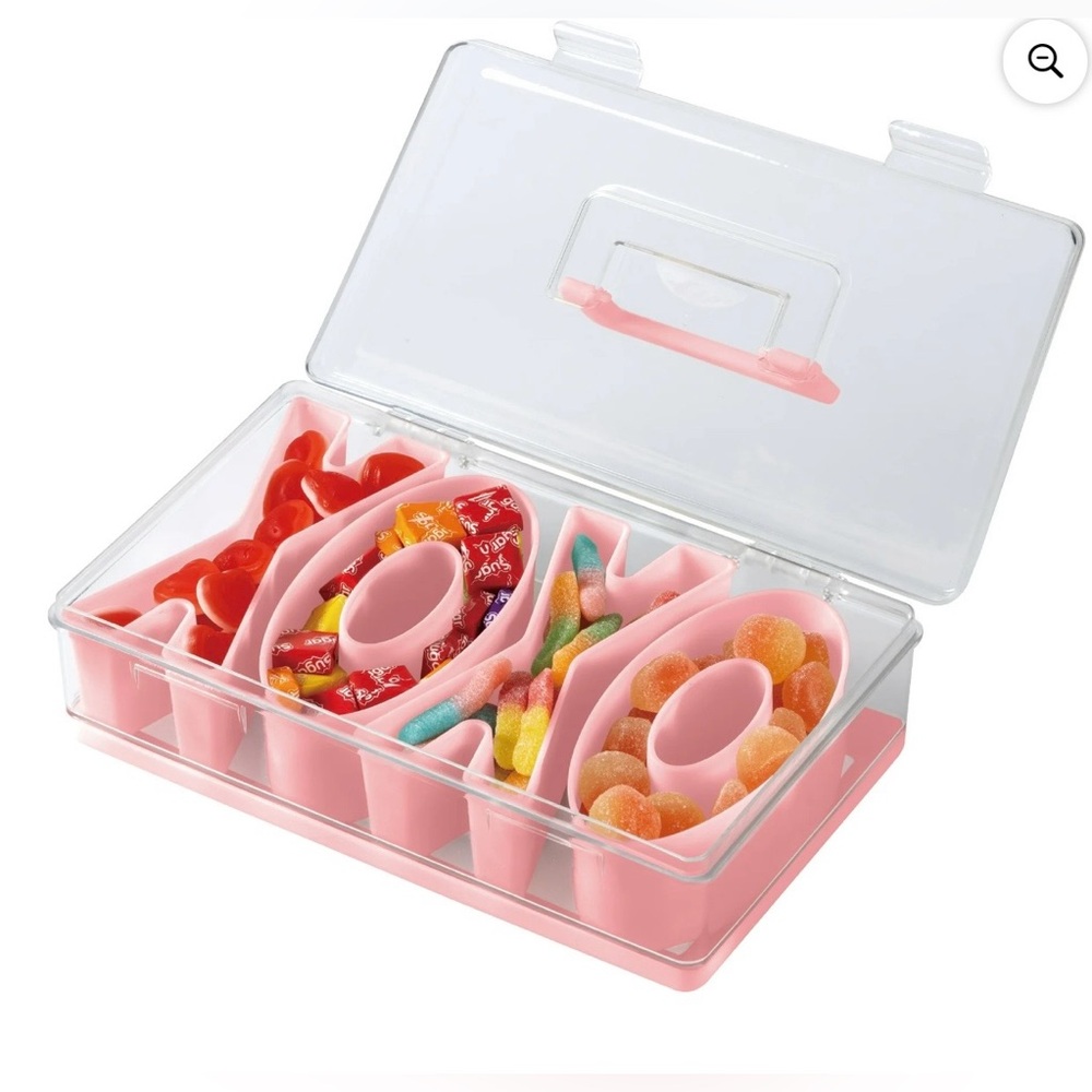 CWC Cook With Color Pink XOXO Snack Box Organizer